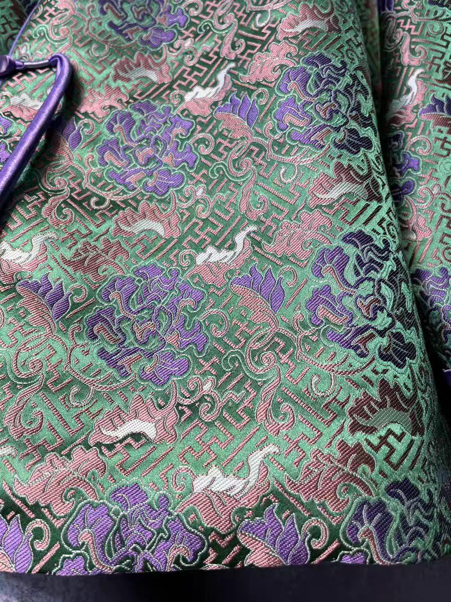 Chaqueta de seda Song, Traje de chaqueta chino Tang, Brocado de Peonía de la Longevidad,Ropa china vintage,Chaqueta de ceremonia tradicional