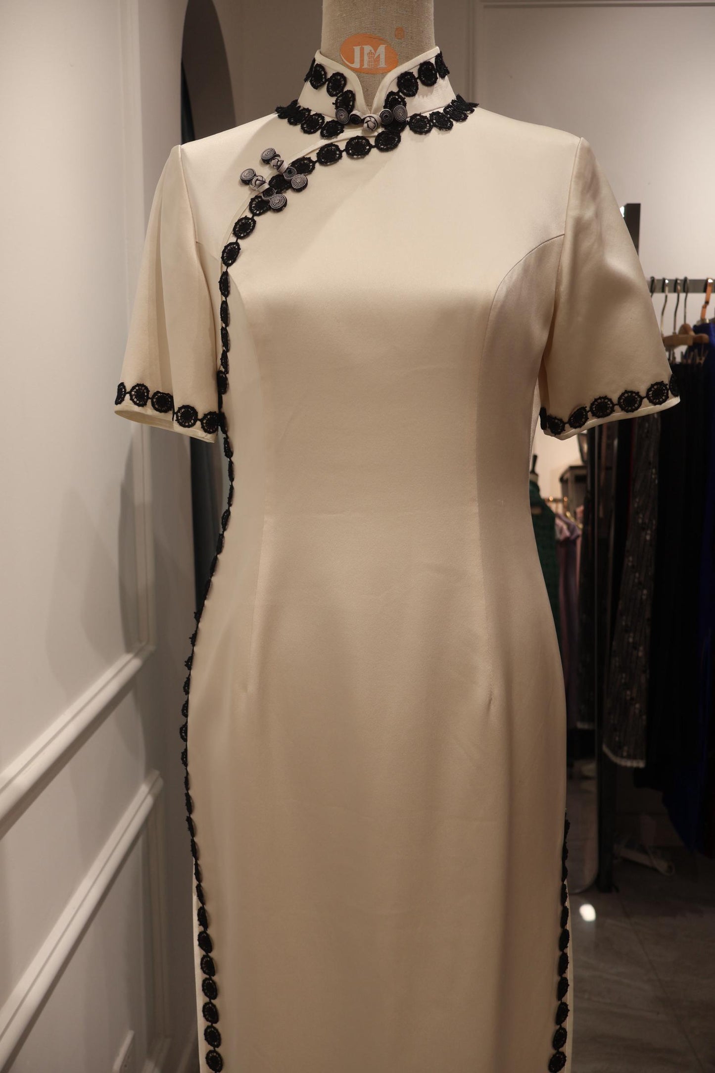 Cheongsam blanco, Vestido de seda chino a medida, Elegante vestido de novia chino,Vestido formal de lujo,Vestido de alta gama,estilo vintage