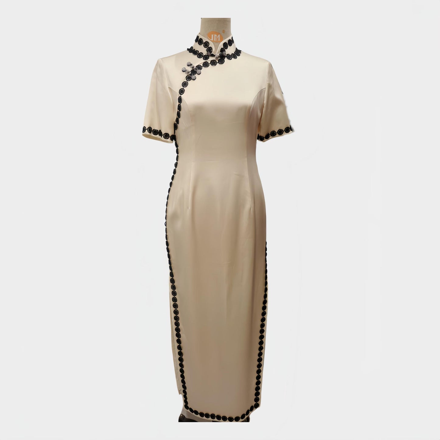 Cheongsam blanco, Vestido de seda chino a medida, Elegante vestido de novia chino,Vestido formal de lujo,Vestido de alta gama,estilo vintage