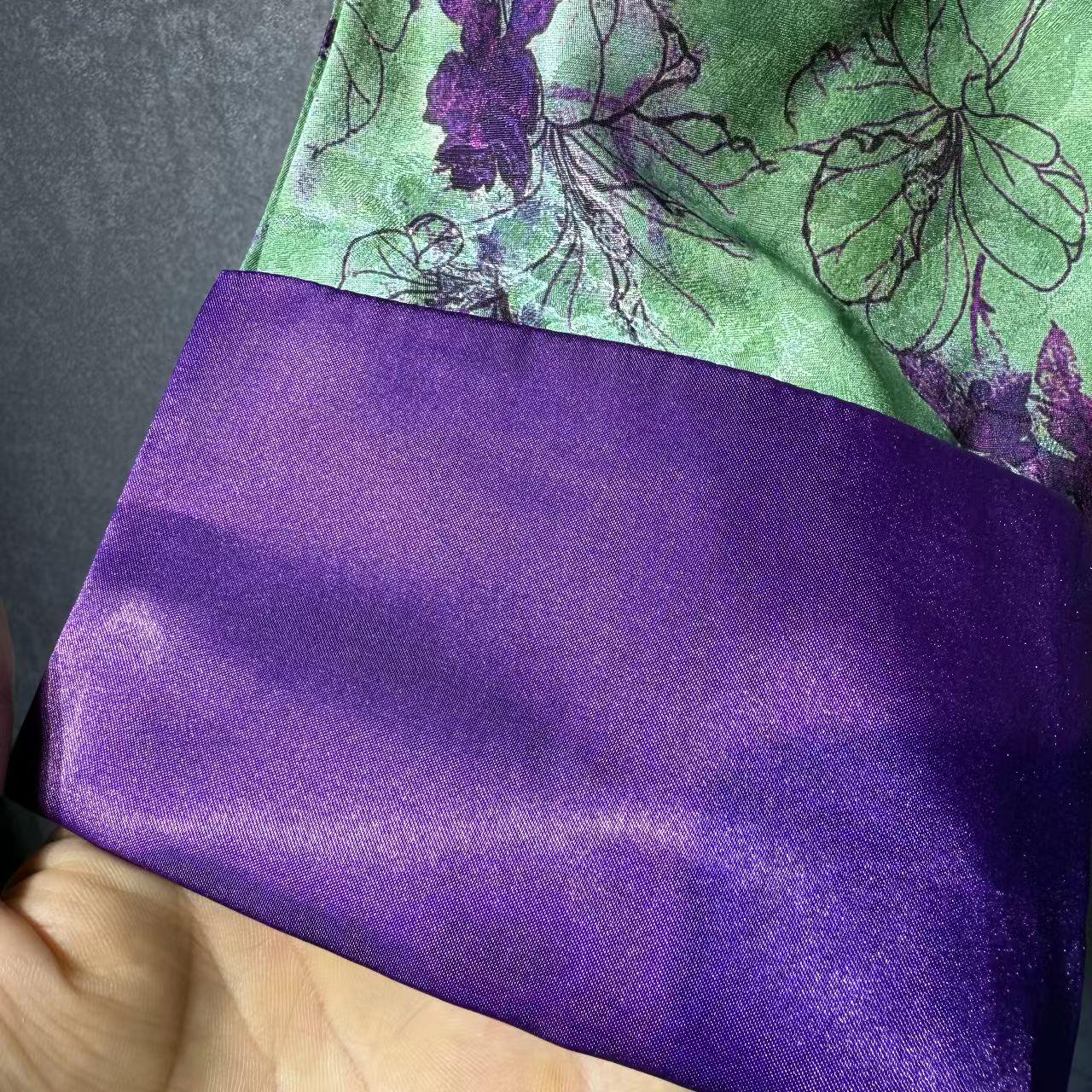 Top de seda, blusa china púrpura, camisa Hanfu vintage, ropa de herencia cultural, top boho holgado, blusa para trajes tradicionales, regalo