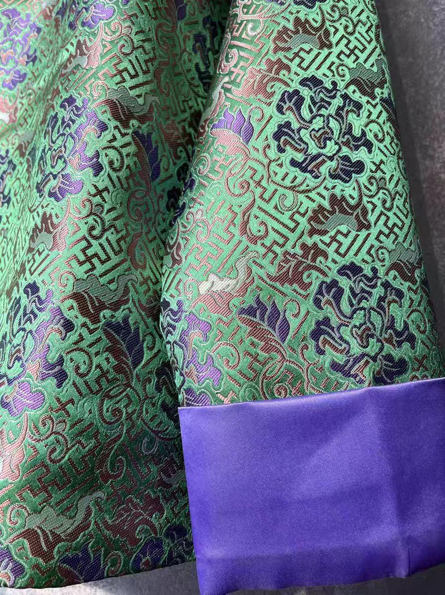 Song silk jacket, Chinese Tang suit jacket, Longevity Peony Brocade, Vintage Chinese clothing, Traditional ceremony jacket