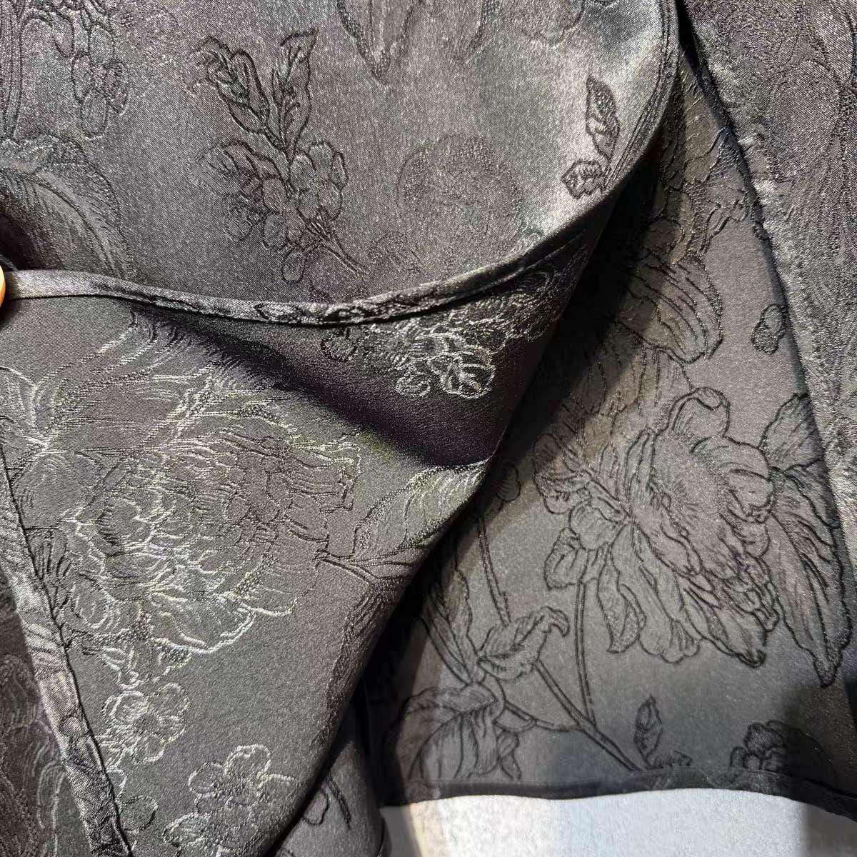 Falda Midi de Seda, Falda A-Line Morada, Estilo Vintage Tang, Falda de Seda Brocada, Falda Inspirada en Hanfu, Falda de Fiesta Jacquard,