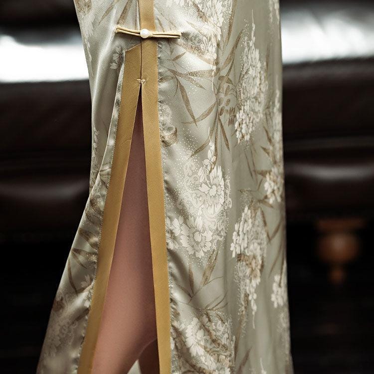 Vestido Qipao Chino Vintage, Cheongsam Elegante para Ceremonia de Té, Invitada de Boda o Regalo para Ella, tallas M-4XL