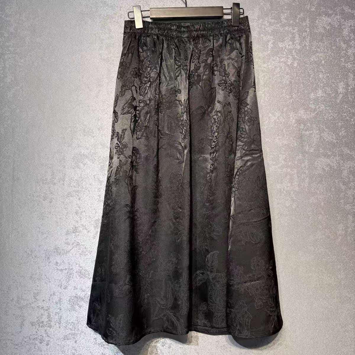 Silk Midi Skirt, Purple A-Line Skirt, Vintage Tang Style, Brocade Silk Skirt, Hanfu Inspired Skirt, Jacquard Party Skirt,