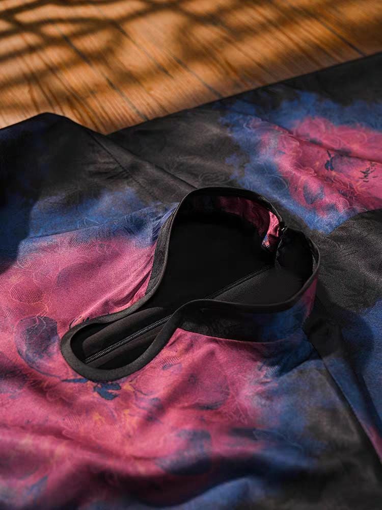 Water Drop Collar Qipao, Vintage Cheongsam, Soft Silk Look Qipao, Spring Summer Qipao, Traditional Chinese Dress