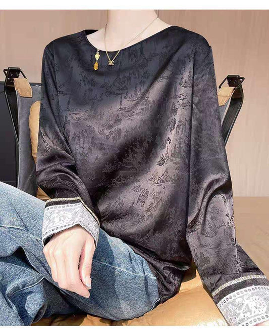 Top Chino Jacquard,Camisa Tang Moderna, Elegante Camisa Estilo Hanfu,Blusa Oriental,Top vintage,Camisa Cheongsam Minimalista, tallas grandes