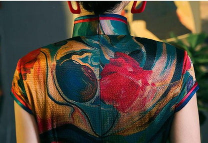 vestido qipao cheongsam  elegante vestido chino para mujer