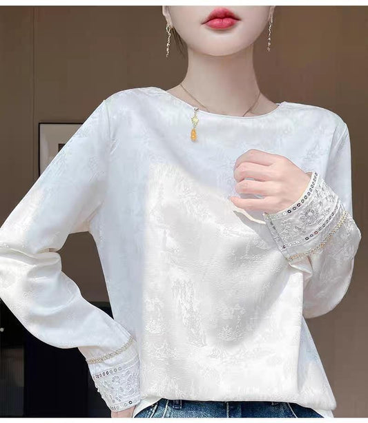Top Chino Jacquard,Camisa Tang Moderna, Elegante Camisa Estilo Hanfu,Blusa Oriental,Top vintage,Camisa Cheongsam Minimalista, tallas grandes