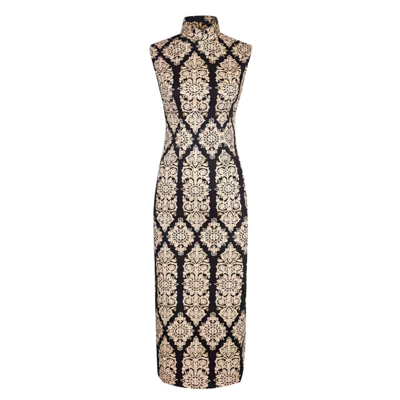 Vestido qipao vintage, Cheongsam Moderno, estilo retro asiático, moda cultural única,Vestido Vintage Elegante para Té, regalo para madre