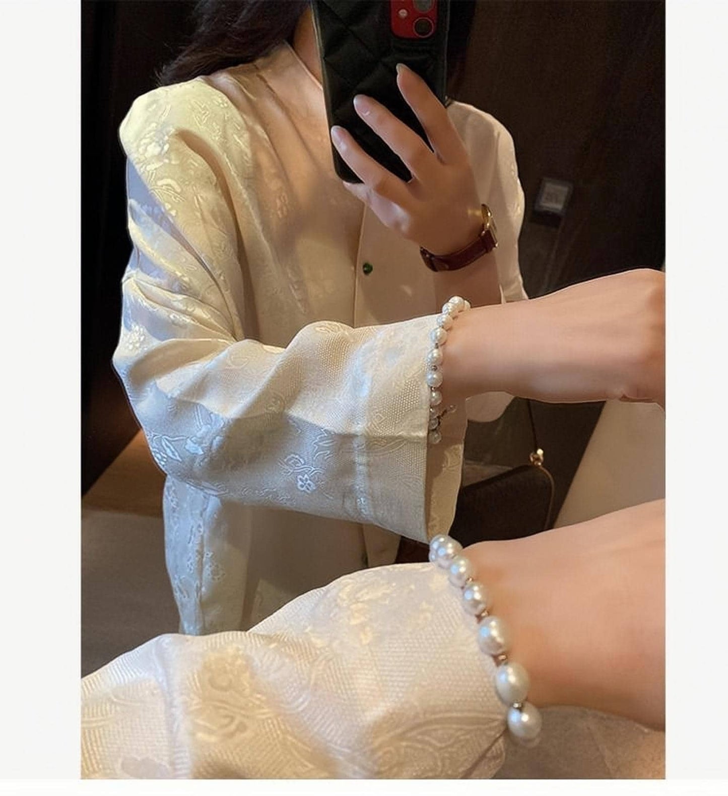 Elegante Camisa de Traje Tang-Camisa de Seda Oriental Primavera Verano- Elegante Blusa Estilo Tang para Ella -Regalo de estilo asiático