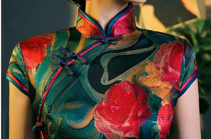 vestido qipao cheongsam  elegante vestido chino para mujer