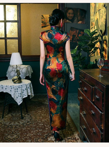 vestido qipao cheongsam  elegante vestido chino para mujer