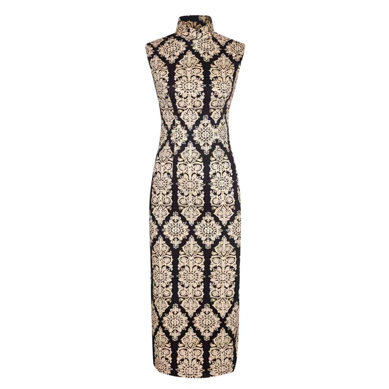 Vestido qipao vintage, Cheongsam Moderno, estilo retro asiático, moda cultural única,Vestido Vintage Elegante para Té, regalo para madre