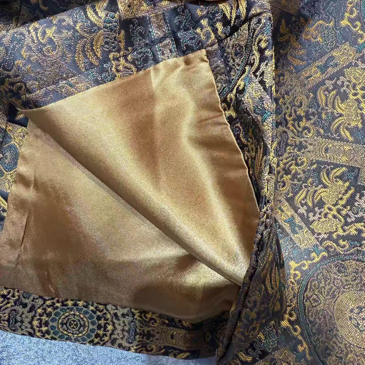 Song Brocade Qipao Chaleco,Vintage Oriental Chaleco,Chino Brocado Jacquard Top,Lujo Viejo Estilo Dinero Chaleco, Elegante Cultural Moda Capa