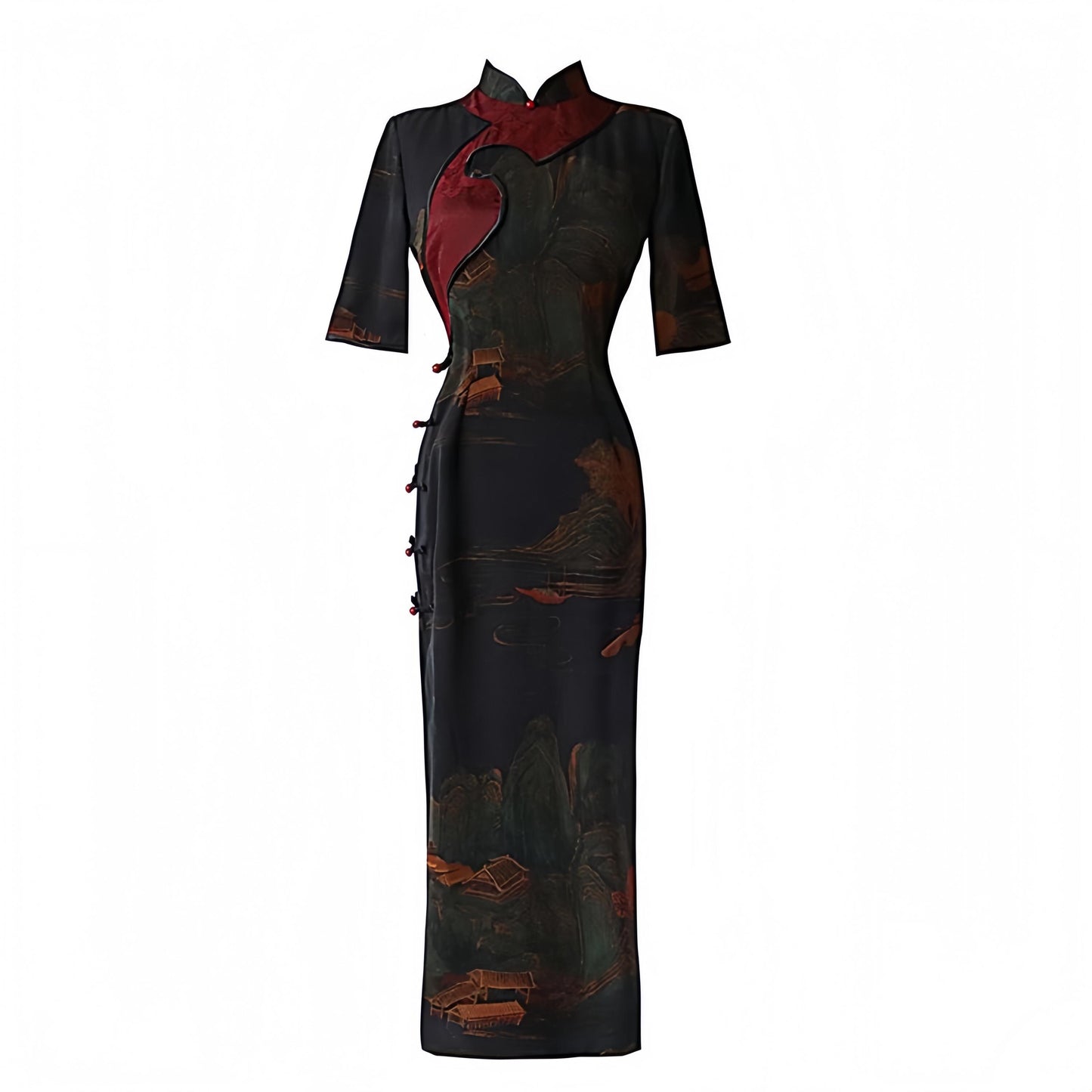 Qipao chino vintage, elegante vestido cheongsam, vestido retro para fiesta del té, vestido formal asiático de noche, regalo para ella, S-4XL