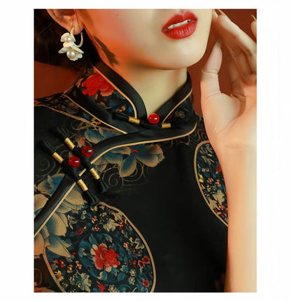 Women's Vintage Qipao Cheongsam Dress – Printed – additional product view
