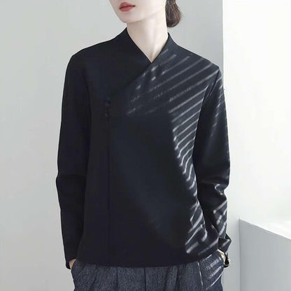Women's Vintage Chinese Style Blouse – Cotton – additional product view