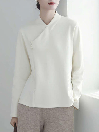 Women's Vintage Chinese Style Blouse – Cotton – additional product view