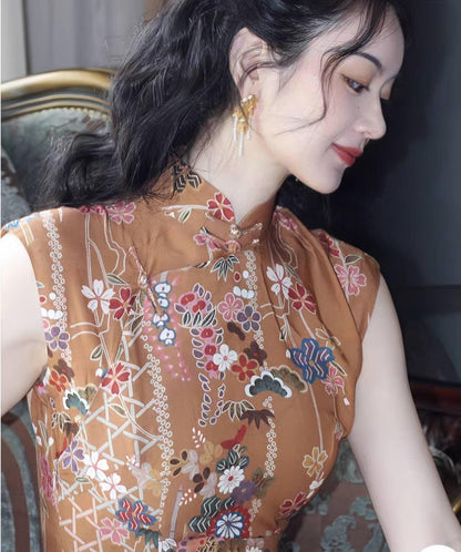 Women's Floral Qipao Cheongsam Dress – additional product view