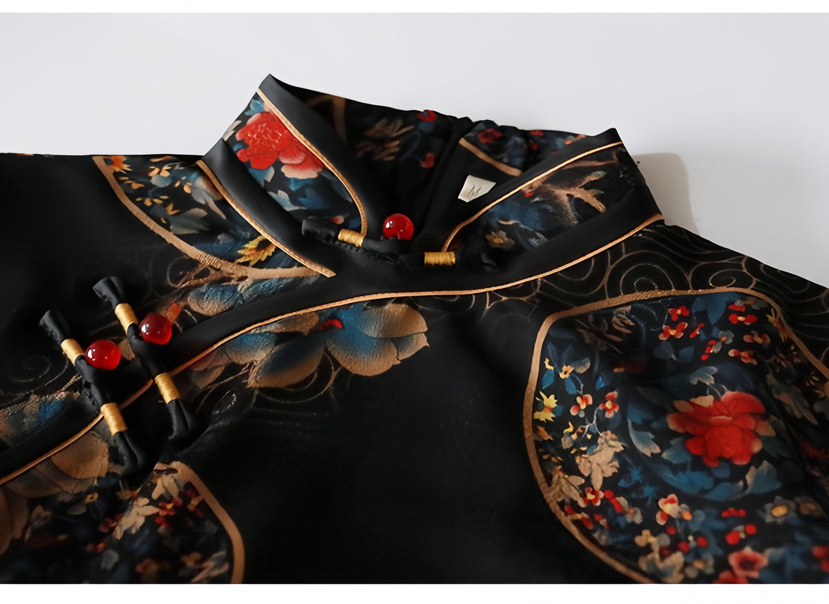 Women's Vintage Qipao Cheongsam Dress – Printed – additional product view