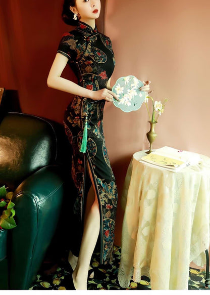 Women's Vintage Qipao Cheongsam Dress – Printed – additional product view