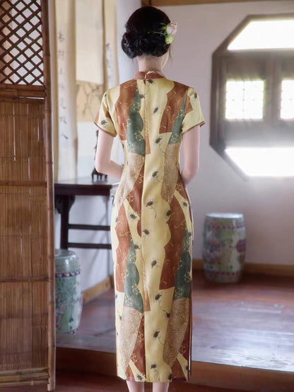Women's Vintage Qipao Cheongsam Dress – Patchwork – additional product view