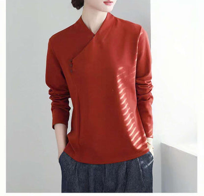 Women's Vintage Chinese Style Blouse – Cotton – additional product view