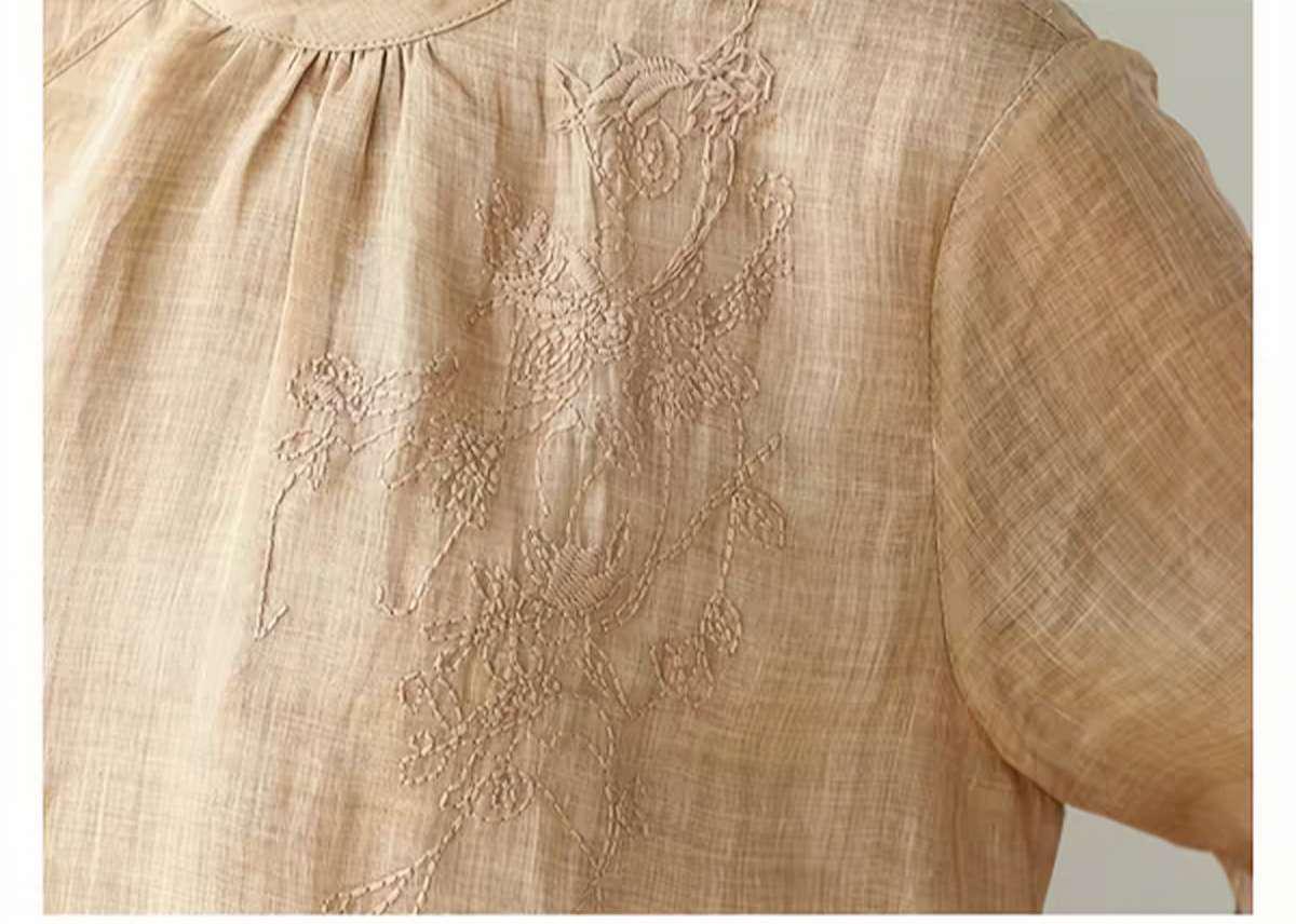 Women's Vintage Qipao Cheongsam Dress – Linen – additional product view