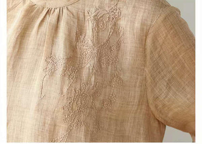 Women's Vintage Qipao Cheongsam Dress – Linen – additional product view