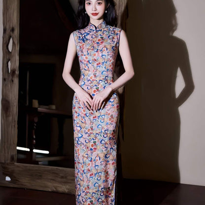 Women's Floral Qipao Cheongsam Dress – additional product view