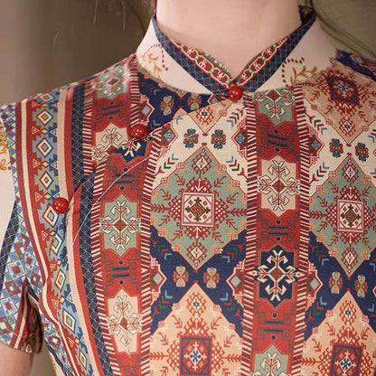 Vintage Chinese Qipao Dress for Tea Ceremony – additional product view