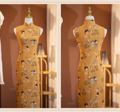 Women's Vintage Qipao Cheongsam Dress – Long – additional product view