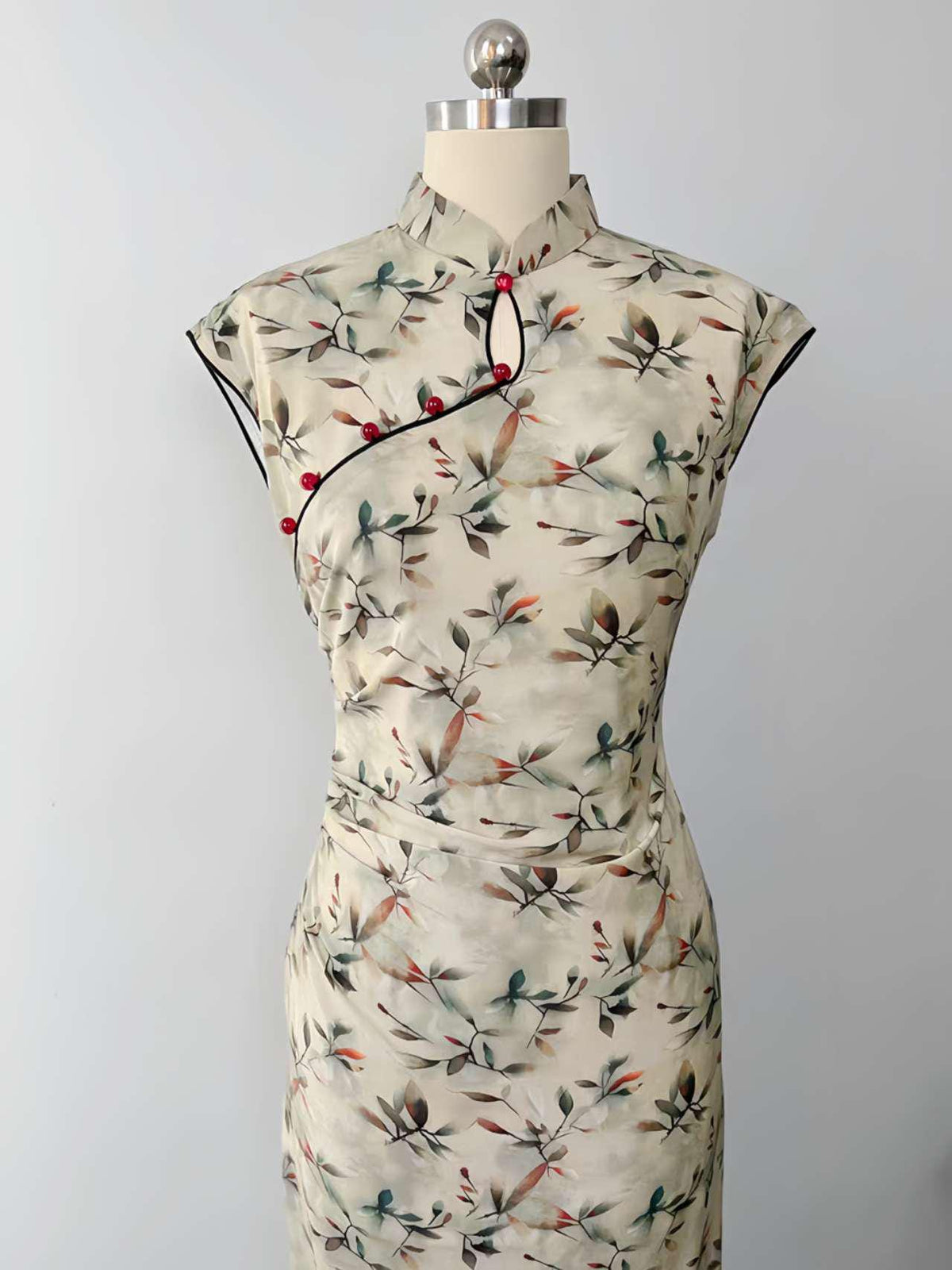 Women's Floral Qipao Cheongsam Dress – Midi – additional product view