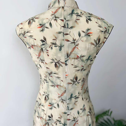 Women's Floral Qipao Cheongsam Dress – Midi – additional product view