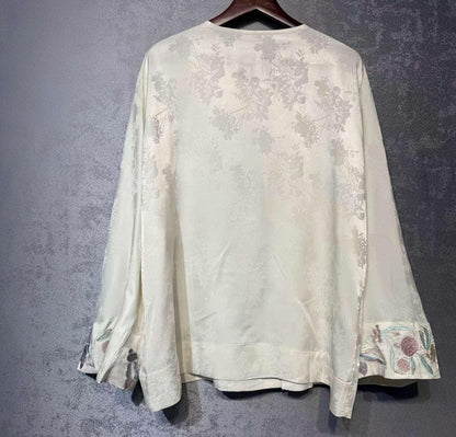 Purple Vintage Chinese Tang Jacket – additional product view