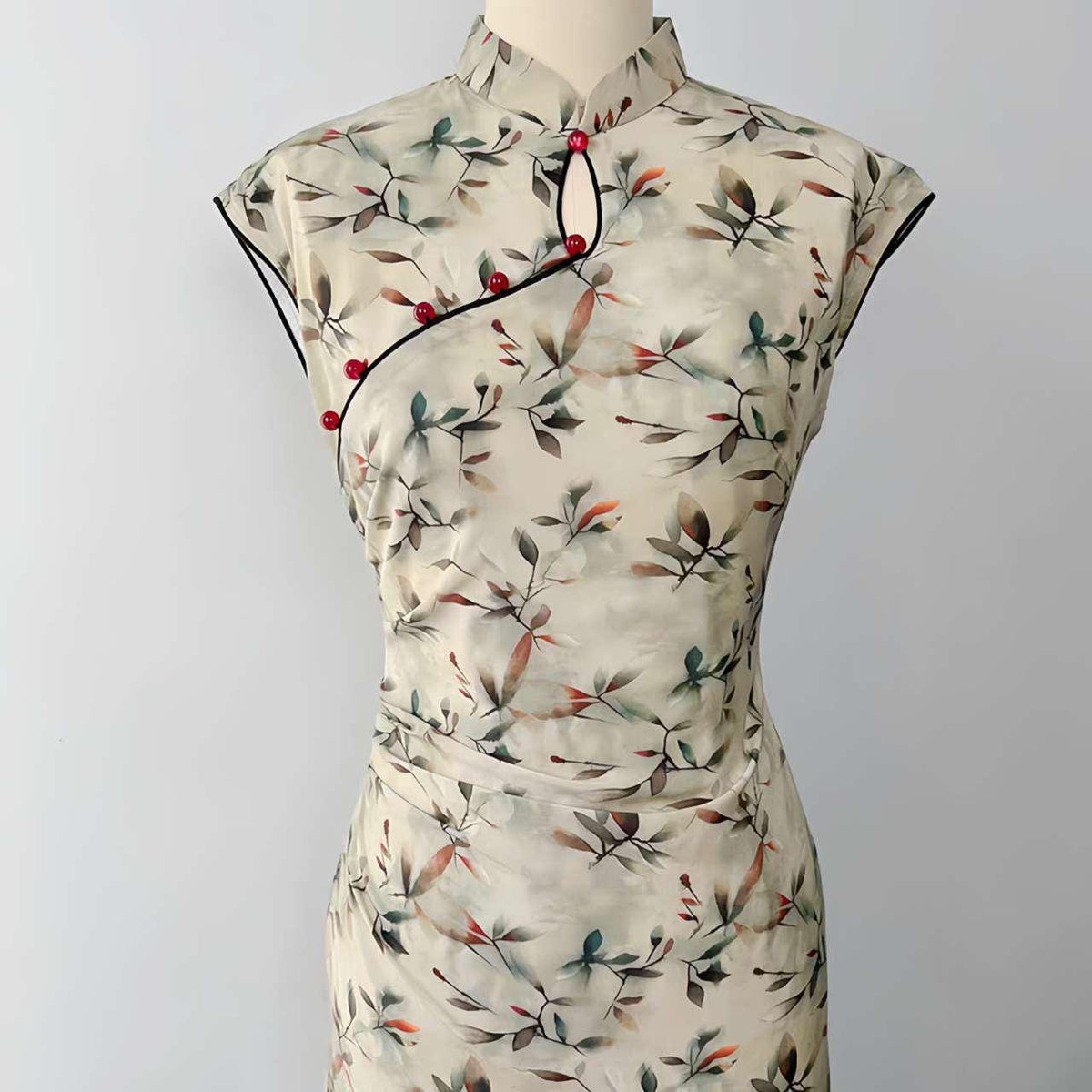 Women's Floral Qipao Cheongsam Dress – Midi – additional product view
