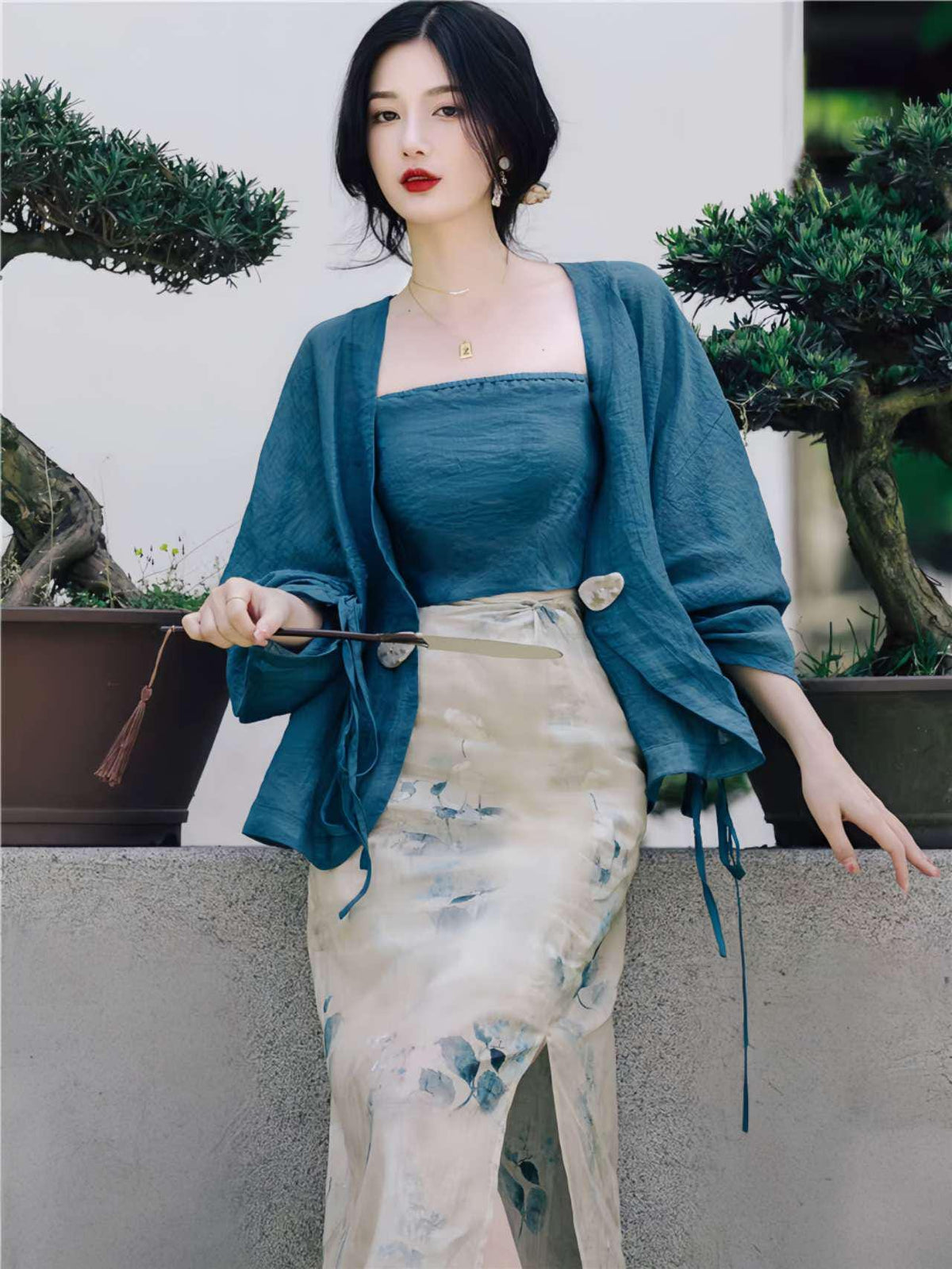 Women's Elegant Modern Hanfu Set – Linen