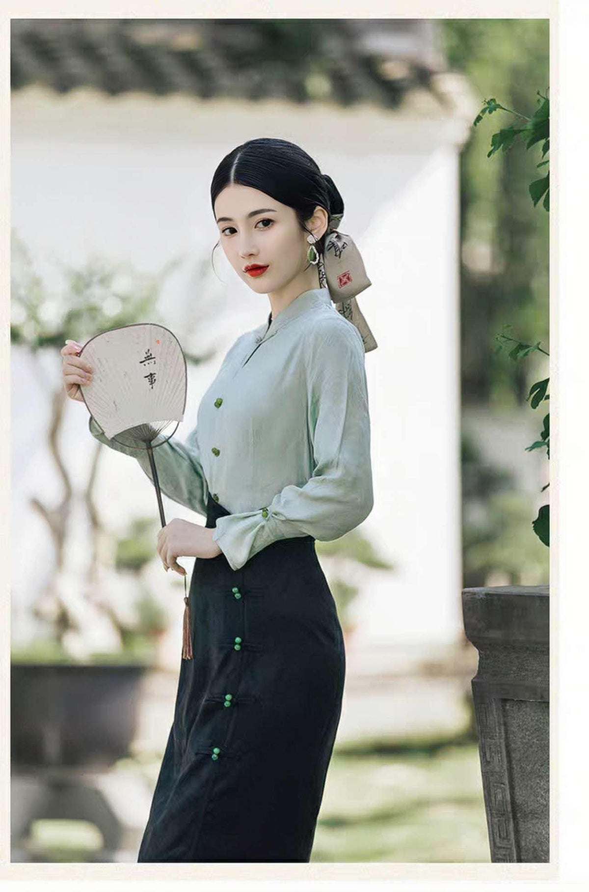 Women's Vintage Chinese Style Blouse – additional product view