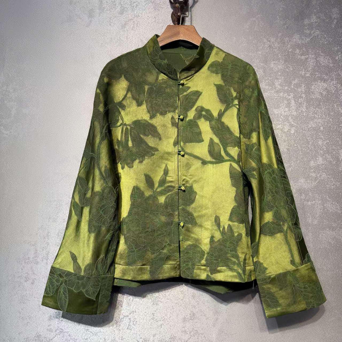Women's Purple Vintage Silk Chinese Tang Jacket – additional product view