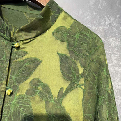 Women's Purple Vintage Silk Chinese Tang Jacket – additional product view