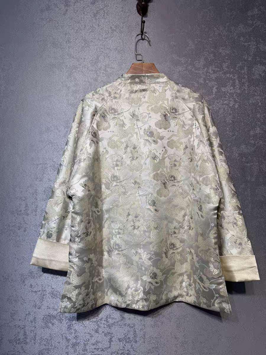 Women's Black Embroidered Silk Chinese Tang Jacket – Butterfly – additional product view