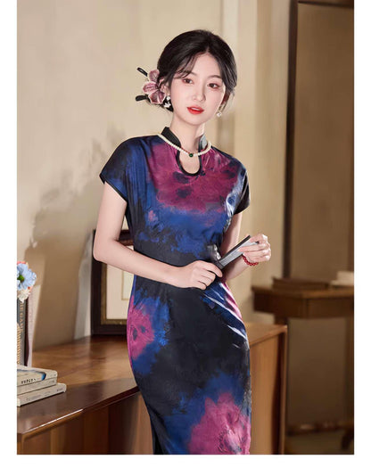 Women's Vintage Silk Qipao Cheongsam Dress – additional product view