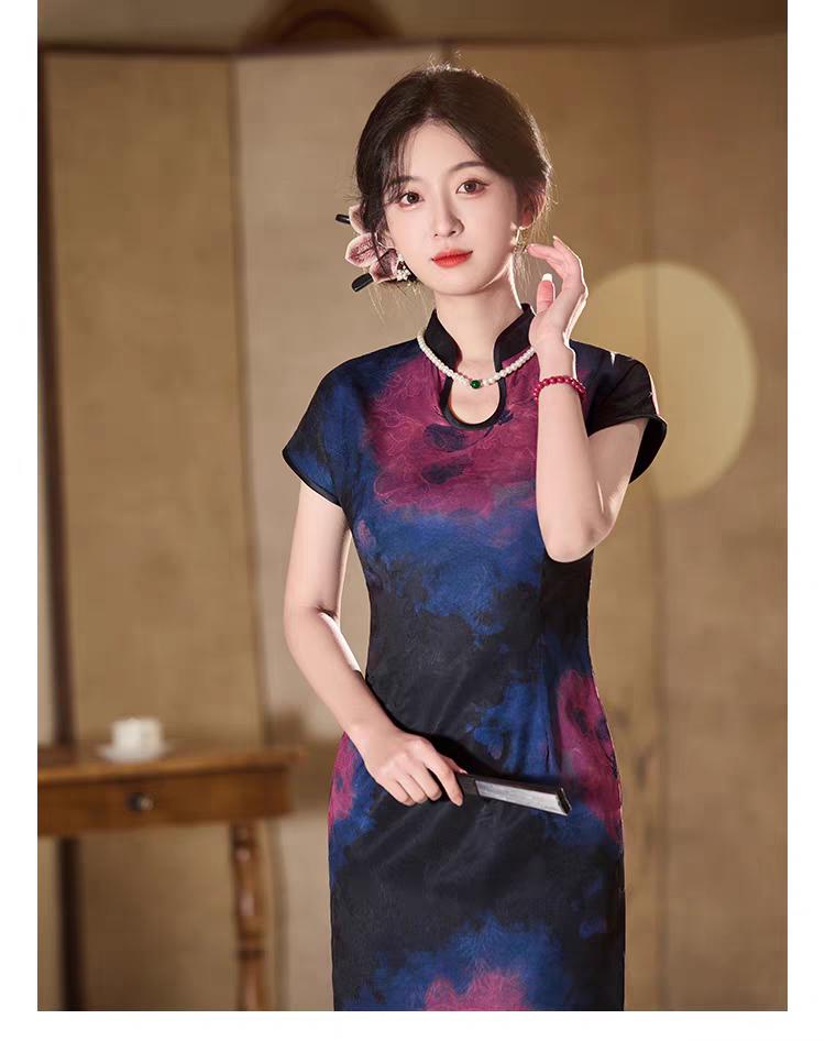 Women's Vintage Silk Qipao Cheongsam Dress – additional product view