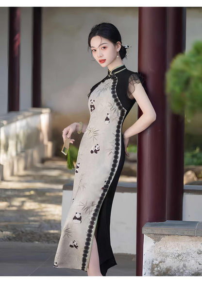 Women's Elegant Qipao Cheongsam Dress – Silk Panda – additional product view