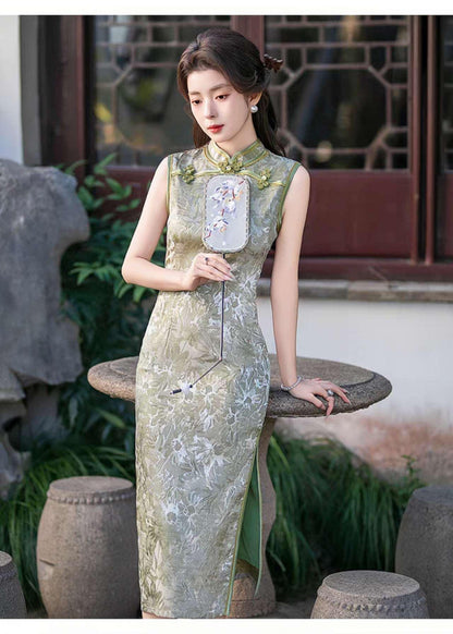 Women's Vintage Qipao Cheongsam Dress – Silk – additional product view
