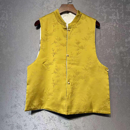 Women's Vintage Silk Chinese Style Vest – Reversible – additional product view
