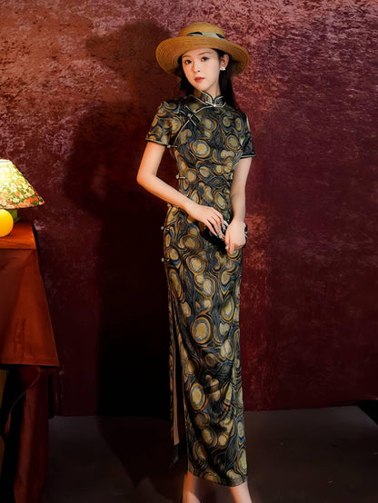 Women's Vintage Brocade Qipao Cheongsam Dress – additional product view