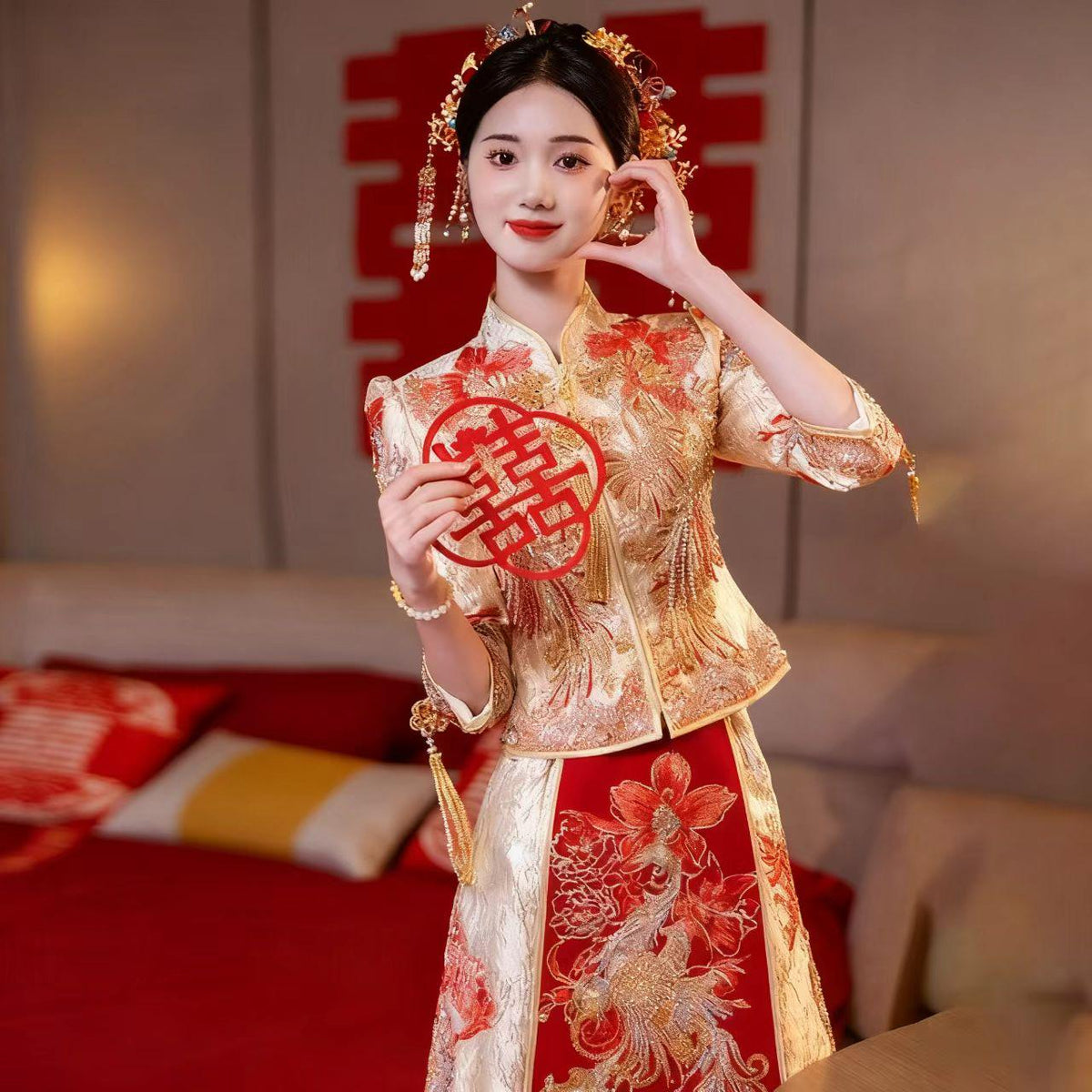 Women's Embroidered Brocade Qipao Cheongsam Dress – additional product view