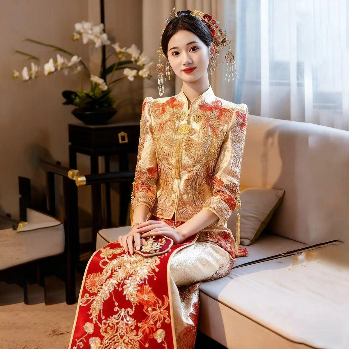 Women's Embroidered Brocade Qipao Cheongsam Dress – additional product view