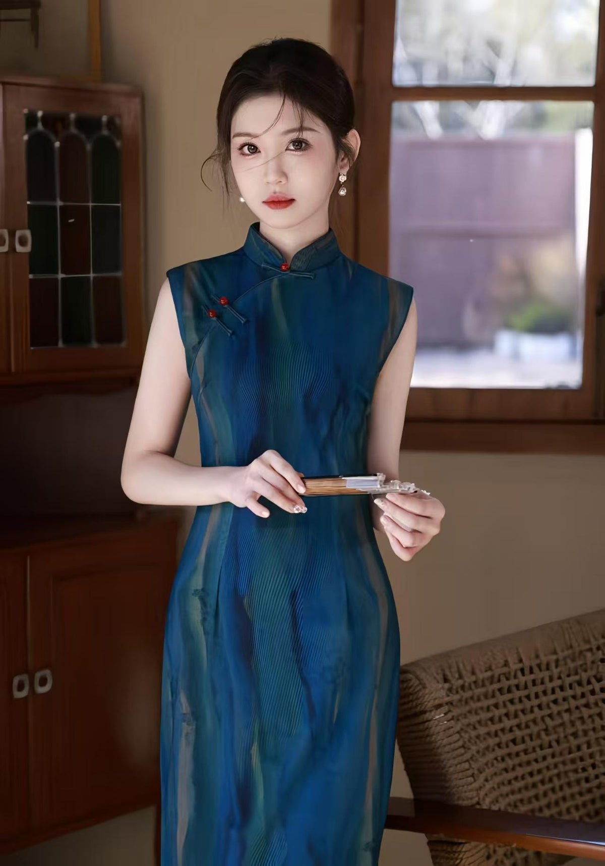 Women's Elegant Mesh Qipao Cheongsam Dress – additional product view